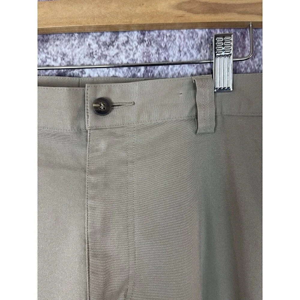 Adidas Pants Mens 34 X 32 Climalite Golf Tan Flat Front‎ Lightweight Preppy Club